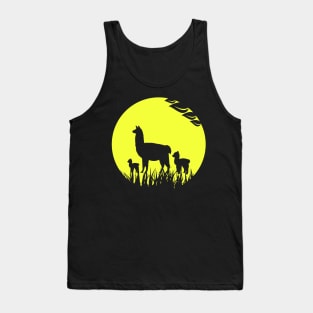 Llama Alpaca Moon Tank Top